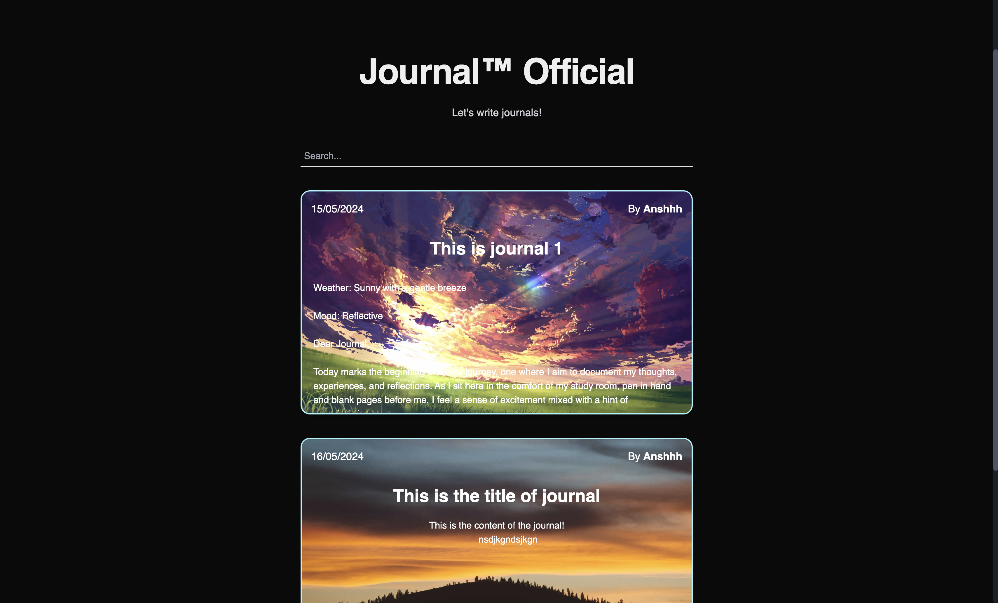 Journal Website